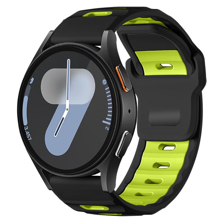 xDfind Flat-head Dual-color Silicone Watch Band, For Samsung Galaxy Watch7 / FE / 6 / 5 / 4