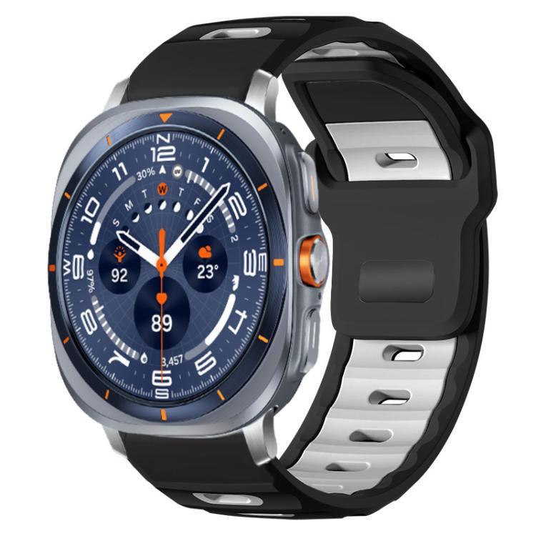xDfind Flat-head Dual-color Silicone Watch Band, For Samsung Galaxy Watch Ultra / Ultra 2025