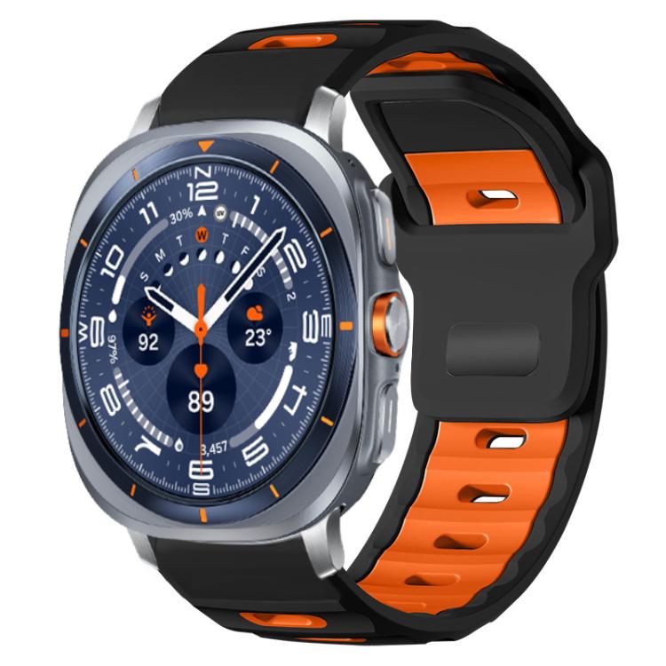 xDfind Flat-head Dual-color Silicone Watch Band, For Samsung Galaxy Watch Ultra / Ultra 2025