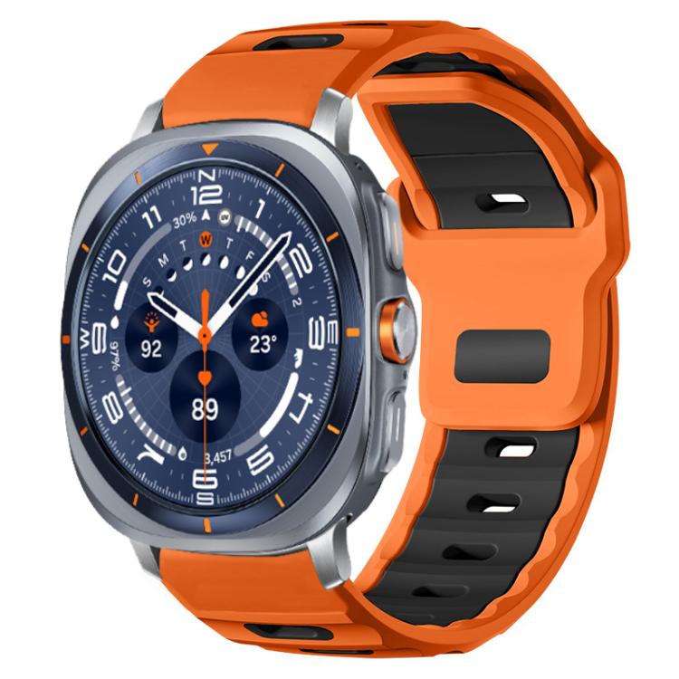 xDfind Flat-head Dual-color Silicone Watch Band, For Samsung Galaxy Watch Ultra / Ultra 2025