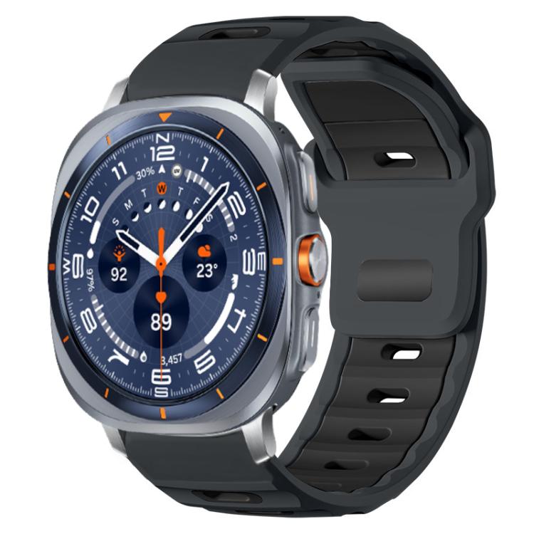 xDfind Flat-head Dual-color Silicone Watch Band, For Samsung Galaxy Watch Ultra / Ultra 2025