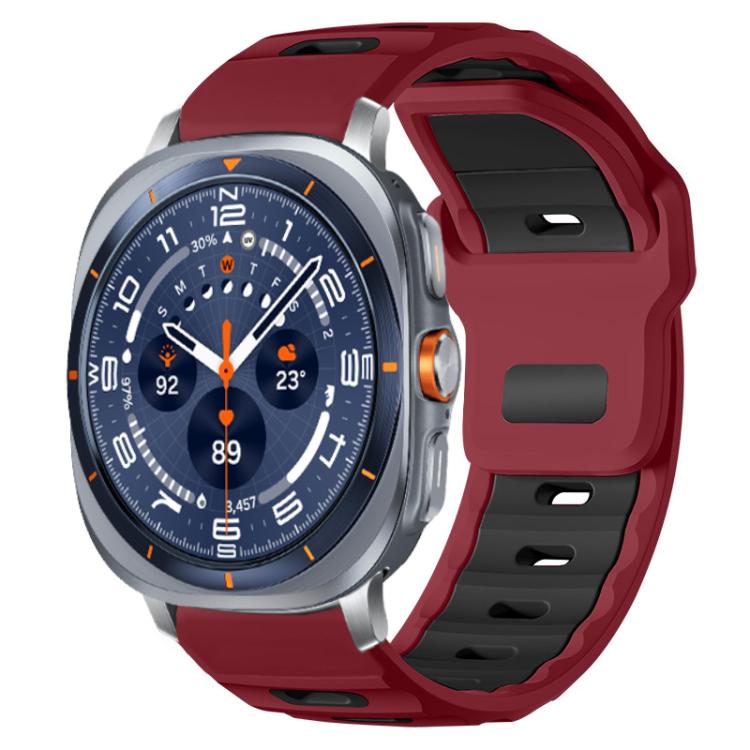 xDfind Flat-head Dual-color Silicone Watch Band, For Samsung Galaxy Watch Ultra / Ultra 2025
