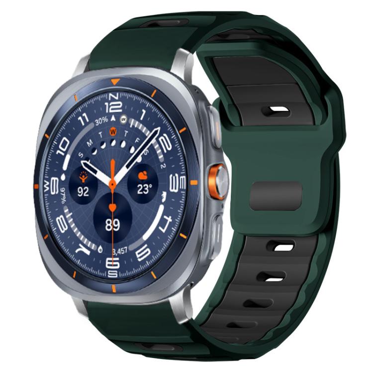 xDfind Flat-head Dual-color Silicone Watch Band, For Samsung Galaxy Watch Ultra / Ultra 2025