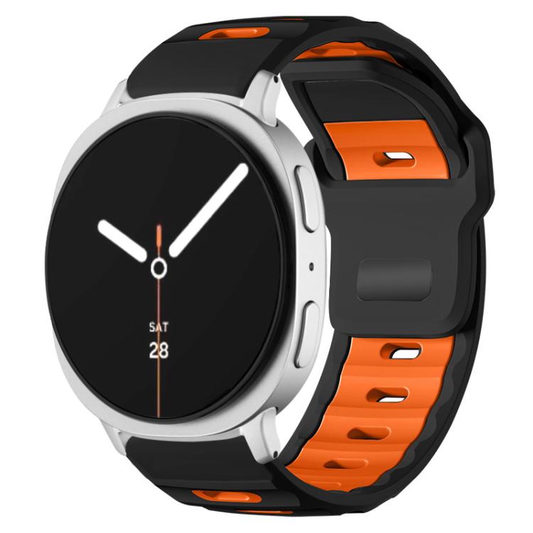 xDfind Flat-head Dual-color Silicone Watch Band, For Samsung Galaxy Watch8 / Watch8 Classic