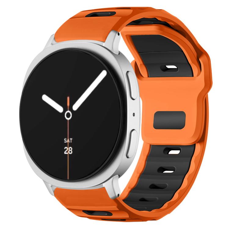 xDfind Flat-head Dual-color Silicone Watch Band, For Samsung Galaxy Watch8 / Watch8 Classic