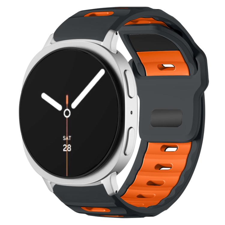 xDfind Flat-head Dual-color Silicone Watch Band, For Samsung Galaxy Watch8 / Watch8 Classic