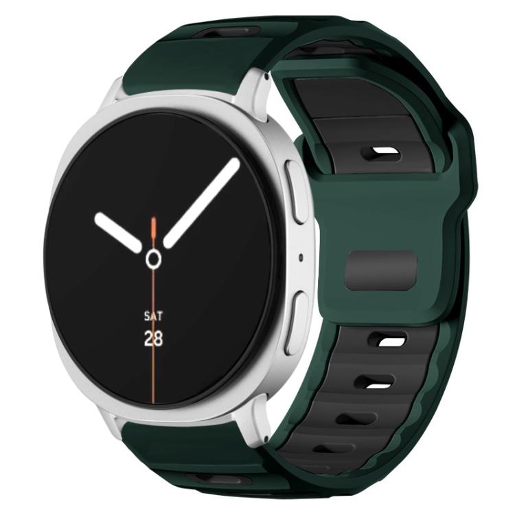 xDfind Flat-head Dual-color Silicone Watch Band, For Samsung Galaxy Watch8 / Watch8 Classic