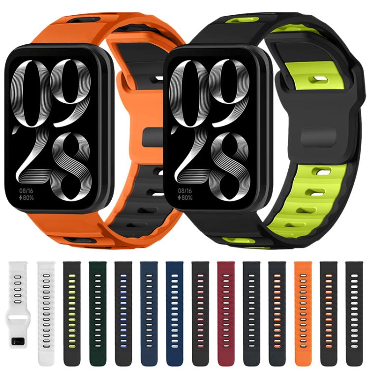 xDfind Flat-head Dual-color Silicone Watch Band, For Xiaomi Band 10 Pro / 9 Pro / Redmi Watch 6