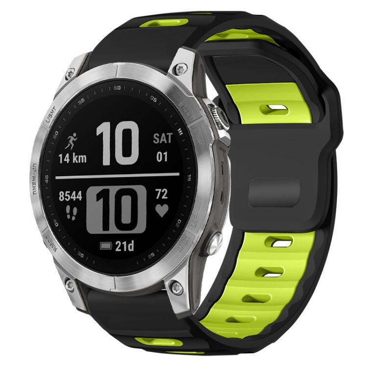 xDfind Flat-head Dual-color Silicone Watch Band, For Garmin Fenix 8/7/6/5 22mm