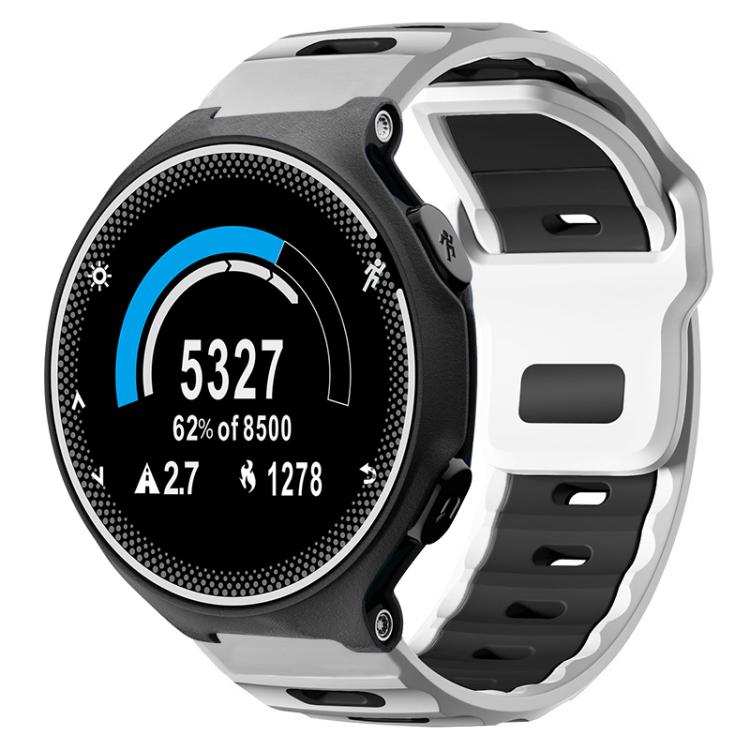 xDfind Flat-head Dual-color Silicone Watch Band, For Garmin Forerunner 220/735/735XT/230/235