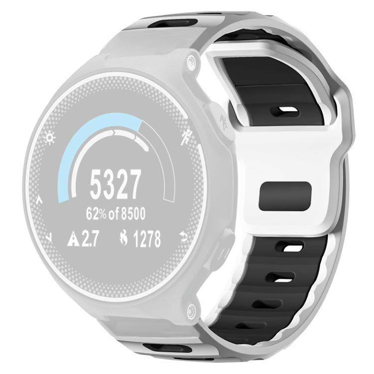 xDfind Flat-head Dual-color Silicone Watch Band, For Garmin Forerunner 220/735/735XT/230/235