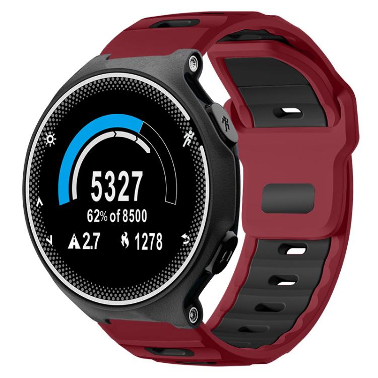 xDfind Flat-head Dual-color Silicone Watch Band, For Garmin Forerunner 220/735/735XT/230/235