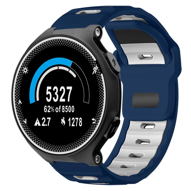 xDfind Flat-head Dual-color Silicone Watch Band, For Garmin Forerunner 220/735/735XT/230/235