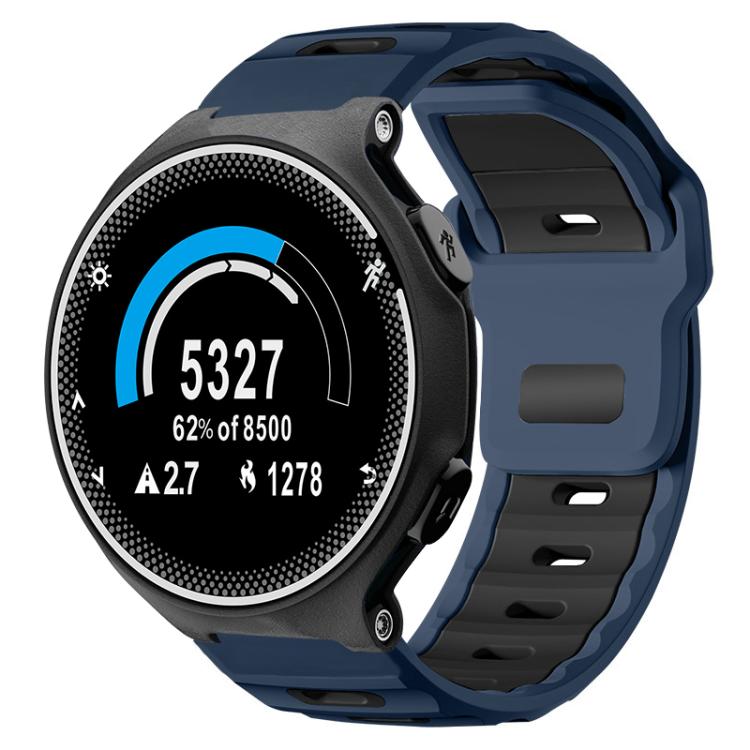 xDfind Flat-head Dual-color Silicone Watch Band, For Garmin Forerunner 220/735/735XT/230/235