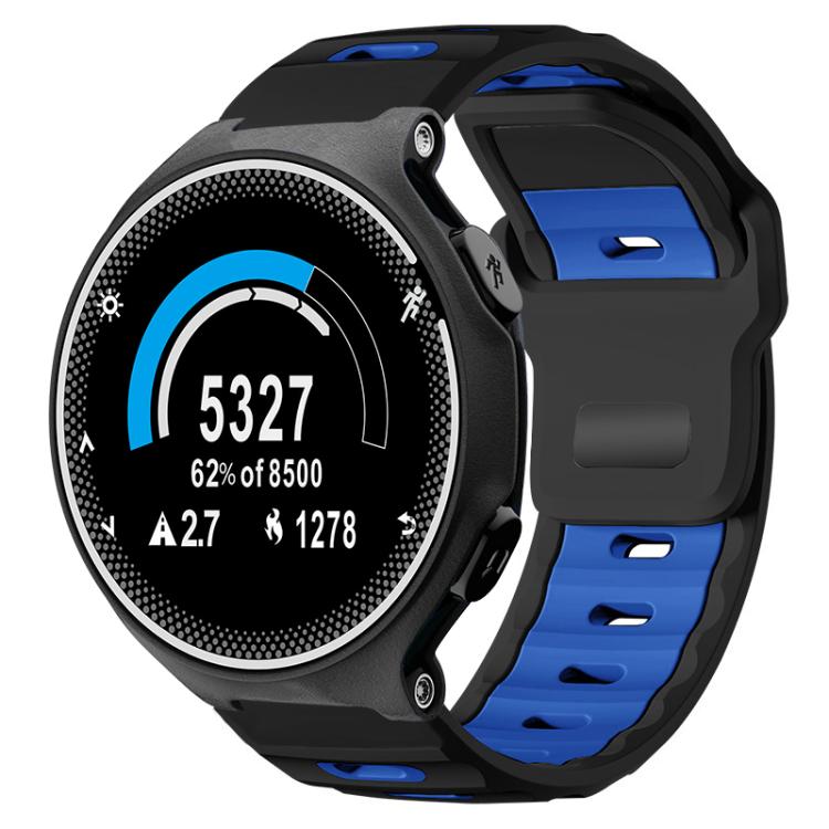 xDfind Flat-head Dual-color Silicone Watch Band, For Garmin Forerunner 220/735/735XT/230/235