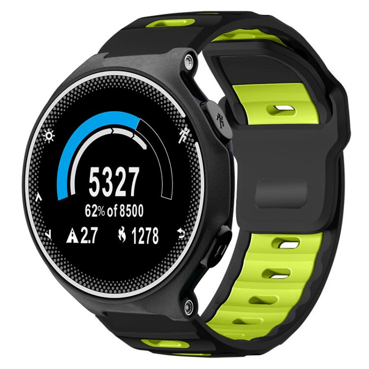 xDfind Flat-head Dual-color Silicone Watch Band, For Garmin Forerunner 220/735/735XT/230/235