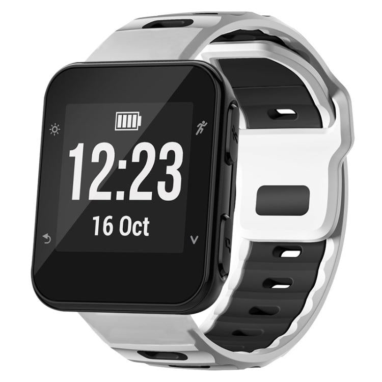 xDfind Flat-head Dual-color Silicone Watch Band, For Garmin Forerunner 35/30/35j