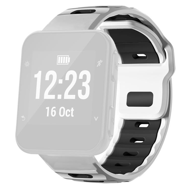 xDfind Flat-head Dual-color Silicone Watch Band, For Garmin Forerunner 35/30/35j