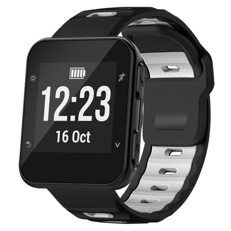 xDfind Flat-head Dual-color Silicone Watch Band, For Garmin Forerunner 35/30/35j