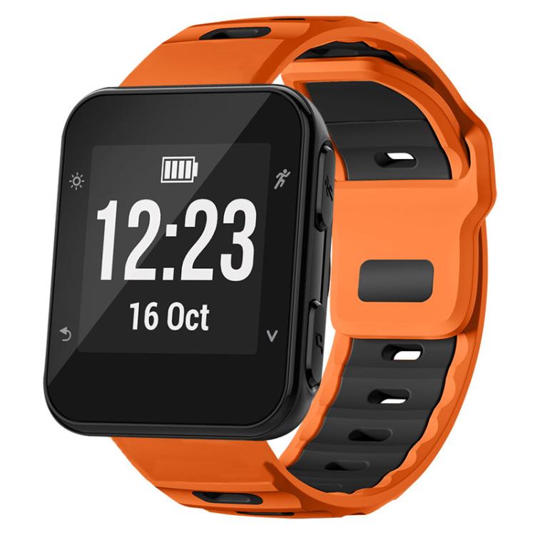 xDfind Flat-head Dual-color Silicone Watch Band, For Garmin Forerunner 35/30/35j