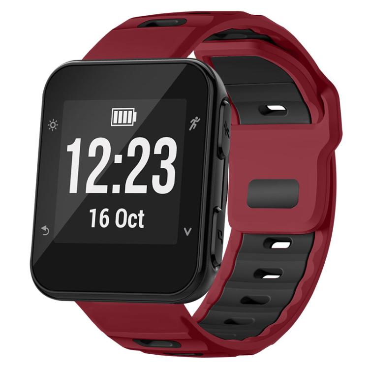 xDfind Flat-head Dual-color Silicone Watch Band, For Garmin Forerunner 35/30/35j