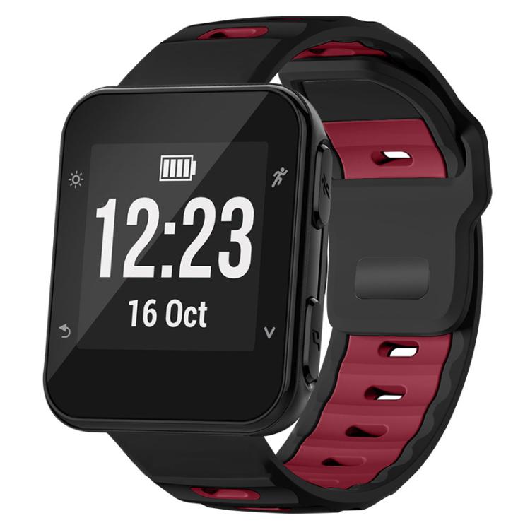 xDfind Flat-head Dual-color Silicone Watch Band, For Garmin Forerunner 35/30/35j