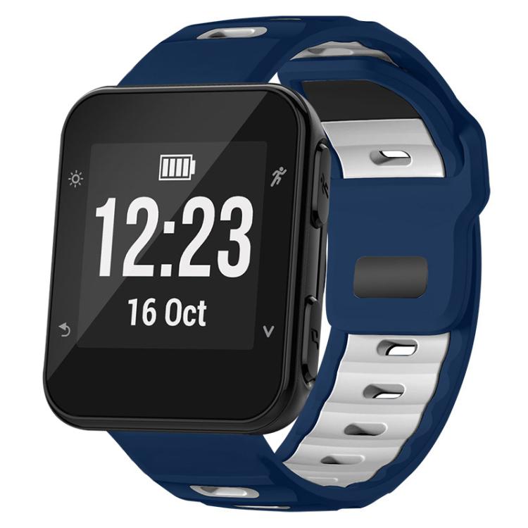 xDfind Flat-head Dual-color Silicone Watch Band, For Garmin Forerunner 35/30/35j