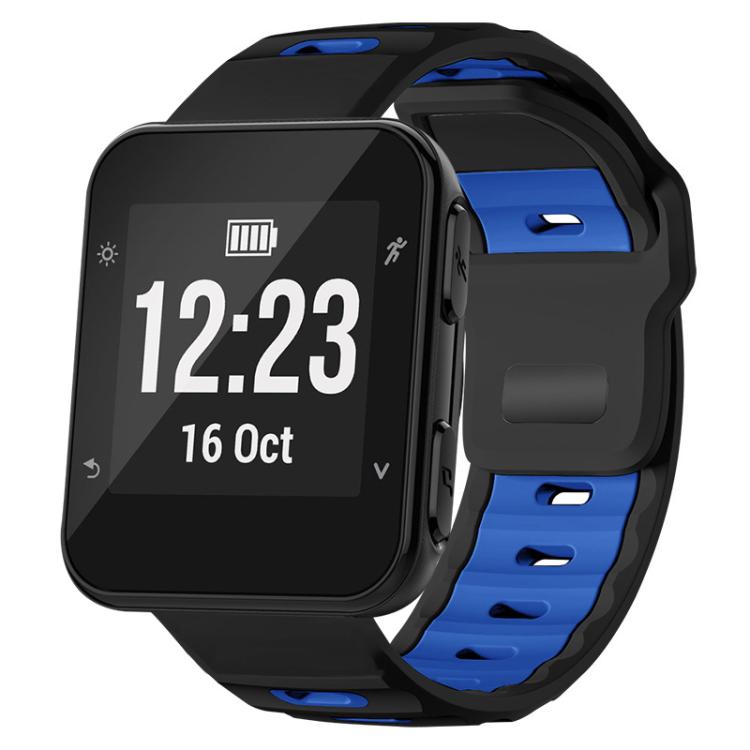 xDfind Flat-head Dual-color Silicone Watch Band, For Garmin Forerunner 35/30/35j