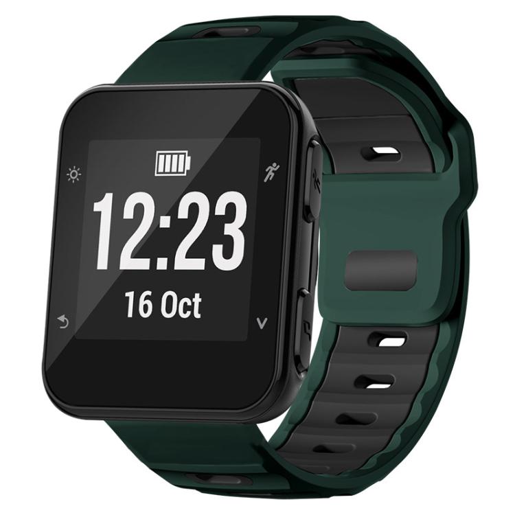 xDfind Flat-head Dual-color Silicone Watch Band, For Garmin Forerunner 35/30/35j