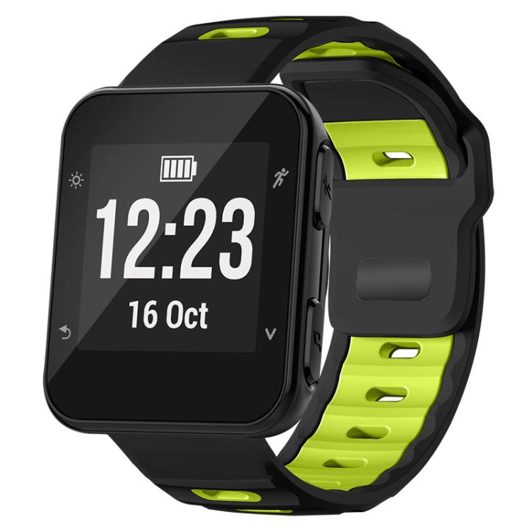 xDfind Flat-head Dual-color Silicone Watch Band, For Garmin Forerunner 35/30/35j