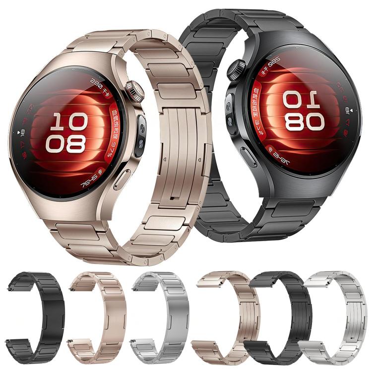 xDfind Quick-release Fold-over Clasp Titanium Alloy Watch Band, For Huawei Watch 5 42mm