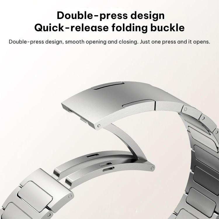 xDfind Quick-release Fold-over Clasp Titanium Alloy Watch Band, For Huawei Watch 5 42mm