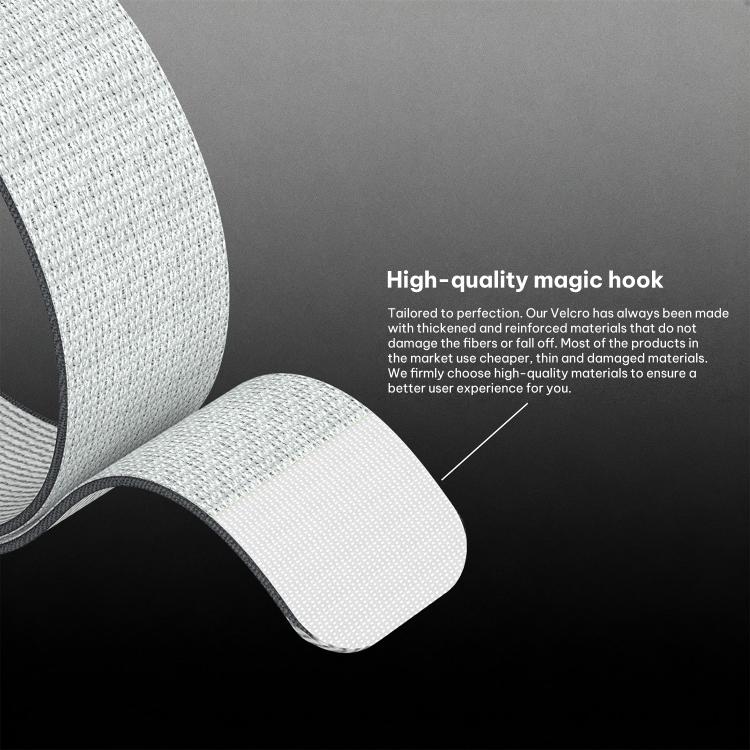 For Amazfit Helio Strap xDfind Covered Nylon Loop Band, 280mm Wristband