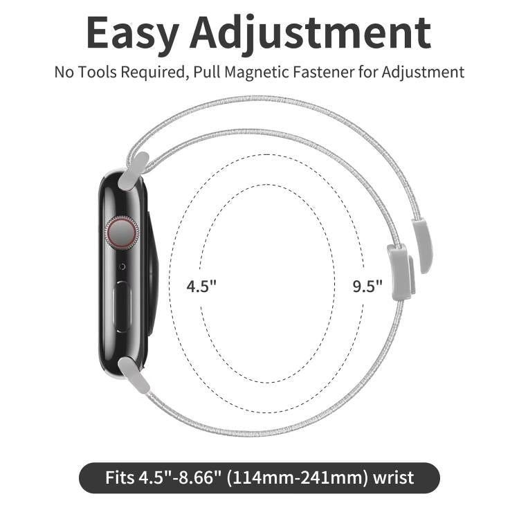 xDfind Elastic Nylon Braided Magnetic Buckle Watch Band, For Apple Watch 38 / 40 / 41 / S11 42mm