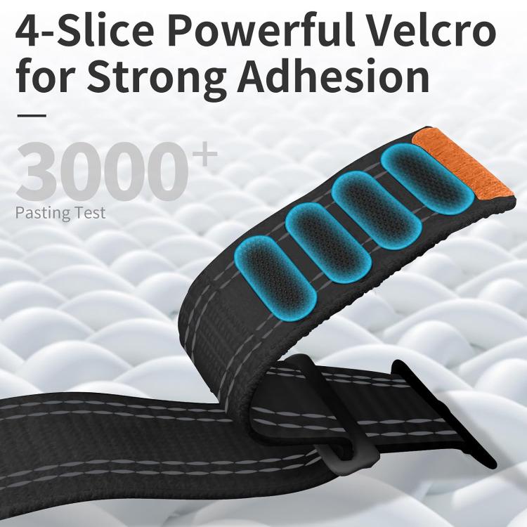 xDfind Nylon Loop Woven Hook and Loop Fastener Watch Band, For Apple Watch 42 / 44 / 45 / 46 / 49mm