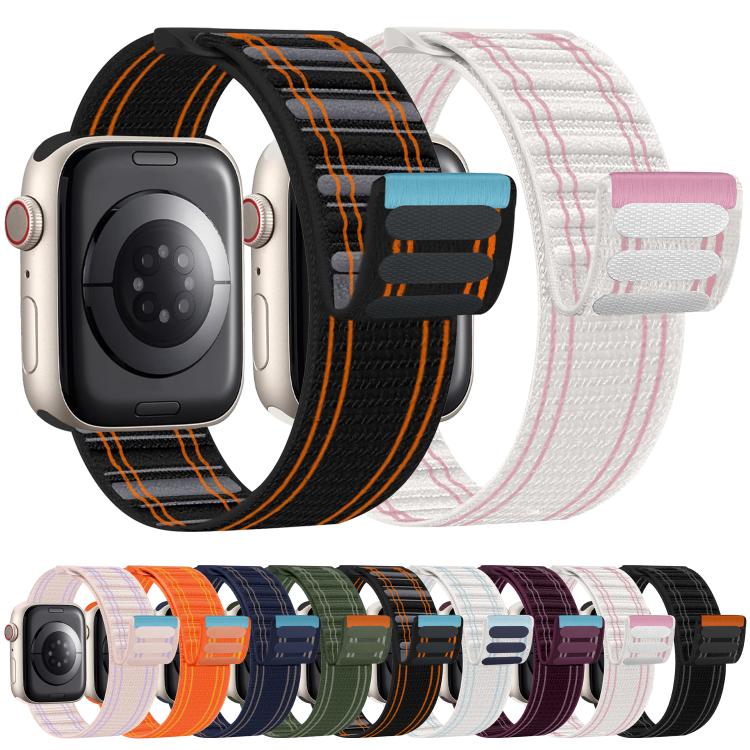 xDfind Nylon Loop Woven Hook and Loop Fastener Watch Band, For Apple Watch 42 / 44 / 45 / 46 / 49mm