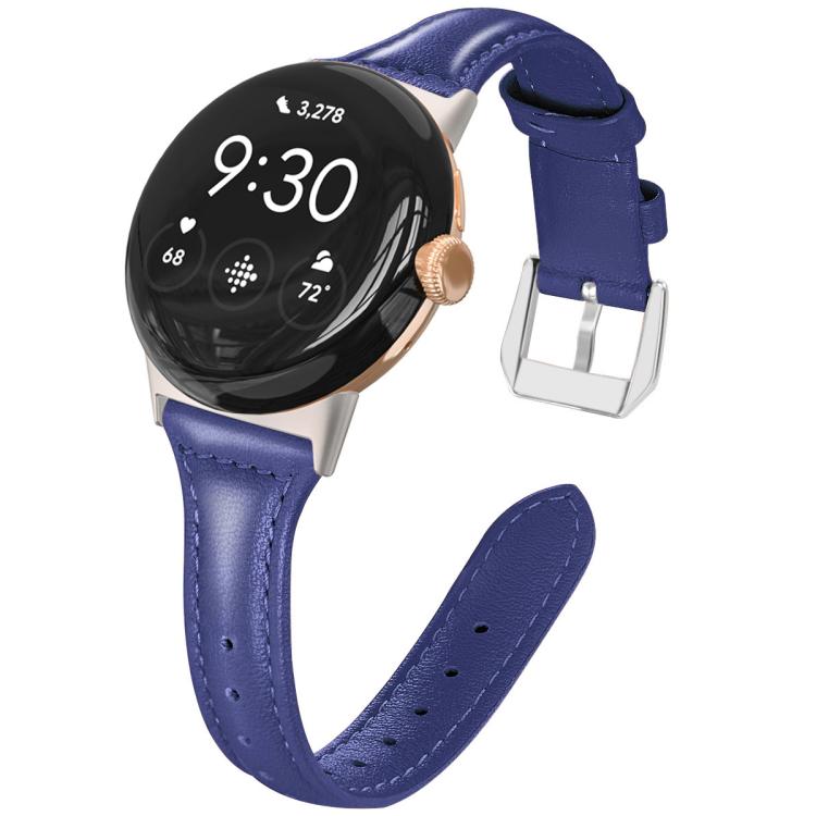 xDfind Slim Genuine Leather Watch Band, For Google Pixel Watch 5 / 4 / 3 45mm