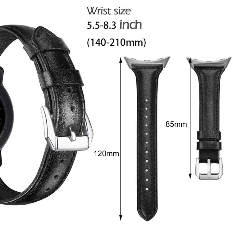 xDfind Slim Genuine Leather Watch Band, For Google Pixel Watch 5 / 4 / 3 45mm