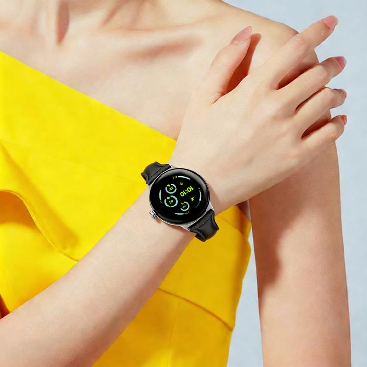 xDfind Slim Genuine Leather Watch Band, For Google Pixel Watch 4 / 3 / 2 / 1 41mm