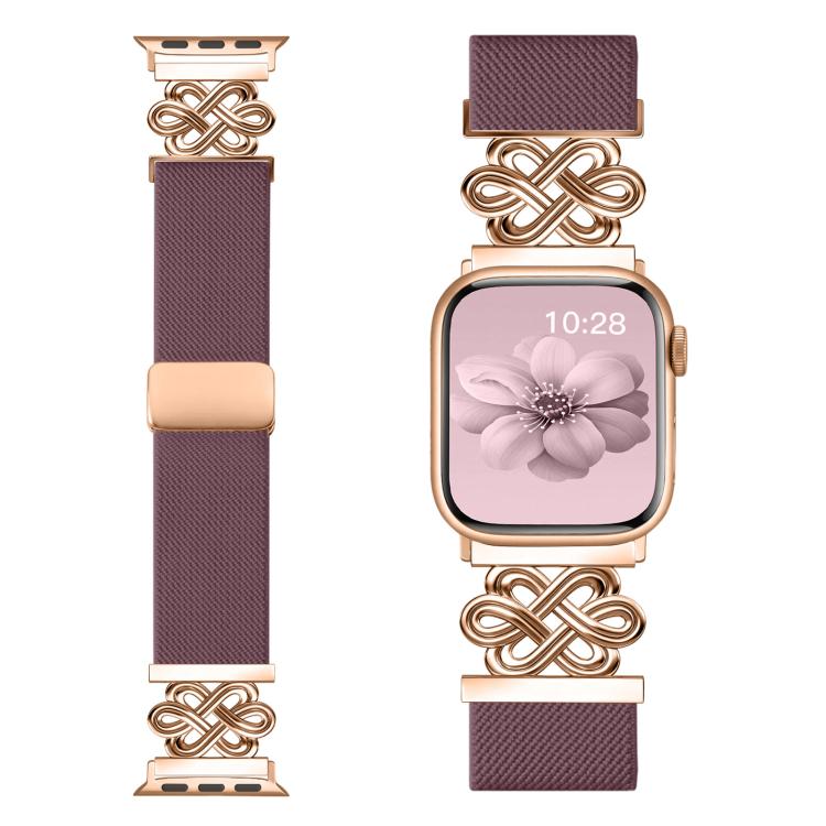 xDfind Chinese Knot Nylon Braided Magnetic Buckle Watch Band, For Apple Watch 42 / 44 / 45 / 46 / 49mm