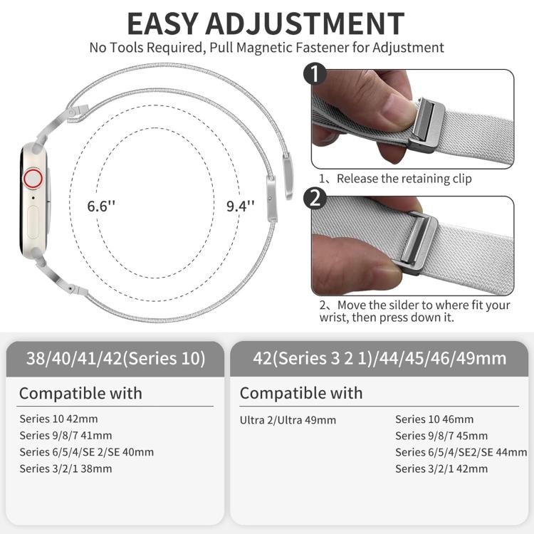 xDfind Chinese Knot Nylon Braided Magnetic Buckle Watch Band, For Apple Watch 38 / 40 / 41 / S11 42mm
