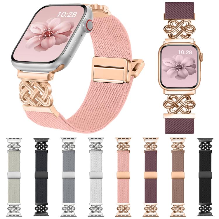 xDfind Chinese Knot Nylon Braided Magnetic Buckle Watch Band, For Apple Watch 42 / 44 / 45 / 46 / 49mm