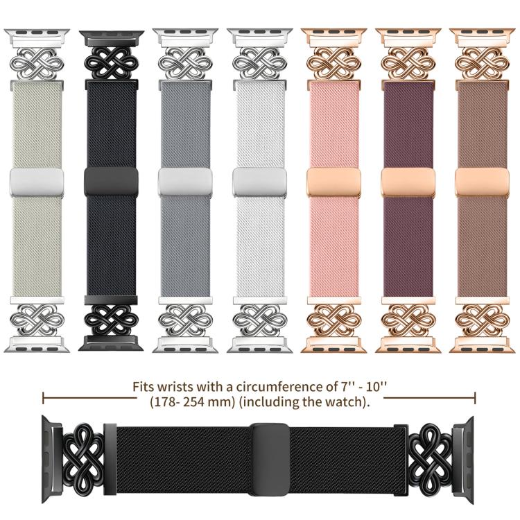 xDfind Chinese Knot Nylon Braided Magnetic Buckle Watch Band, For Apple Watch 42 / 44 / 45 / 46 / 49mm