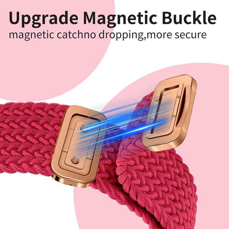 xDfind Chinese Knot Nylon Rainbow Braided Magnetic Buckle Watch Band, For Apple Watch 42 / 44 / 45 / 46 / 49mm