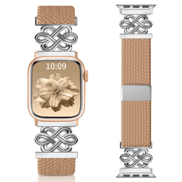 xDfind Chinese Knot Nylon Rainbow Braided Magnetic Buckle Watch Band, For Apple Watch 42 / 44 / 45 / 46 / 49mm