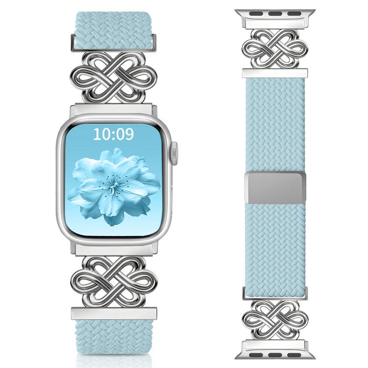 xDfind Chinese Knot Nylon Rainbow Braided Magnetic Buckle Watch Band, For Apple Watch 42 / 44 / 45 / 46 / 49mm