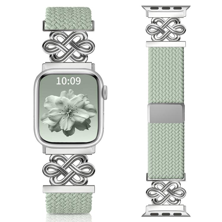 xDfind Chinese Knot Nylon Rainbow Braided Magnetic Buckle Watch Band, For Apple Watch 42 / 44 / 45 / 46 / 49mm