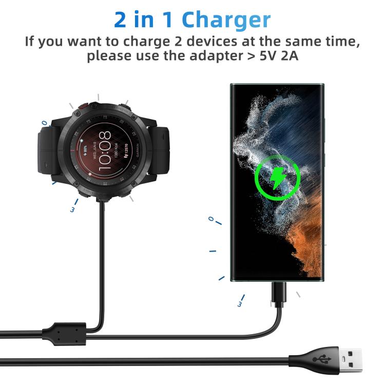 xDfind 2 in 1 USB to Type-C Integrated Watch Charging Base, Length: 1.2m, Charging Base