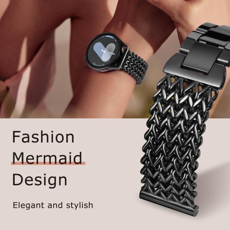 xDfind Flat Head Herringbone Braided Stainless Steel Watch Band, 22mm