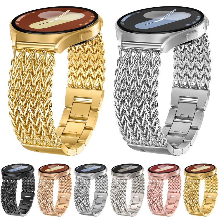 xDfind Flat Head Herringbone Braided Stainless Steel Watch Band, 22mm